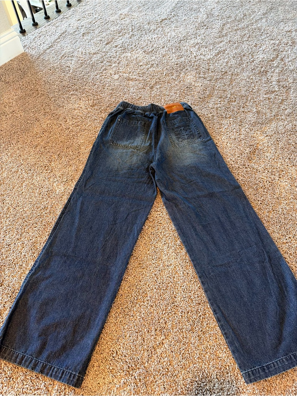 Loewe Dark Blue Wide Leg Jeans - Picture 3 of 3